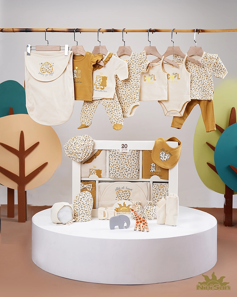 ست 20 تیکه جعبه ای طرح پلنگی نی نی سان