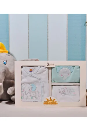 ست 5 تیکه جعبه ای فیل و گربه نی نی سان