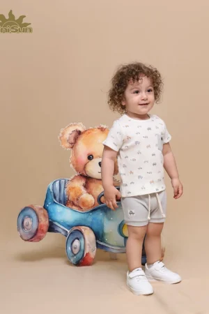 آستین کوتاه پسرانه طرح اسپیدی