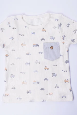 آستین کوتاه پسرانه طرح اسپیدی نی نی سان