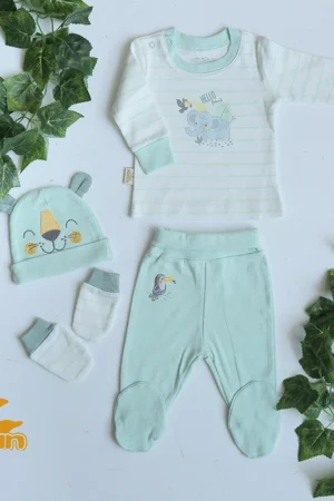 آستین بلند پسرانه طرح فارست نی نی سان