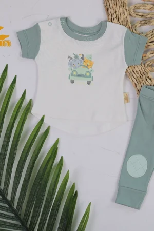 شلوارک پسرانه طرح فارست نی نی سان