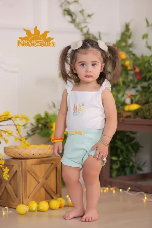 شورت دخترانه طرح فلورا