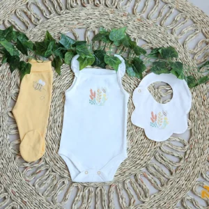 پیش بند دخترانه طرح فلورا