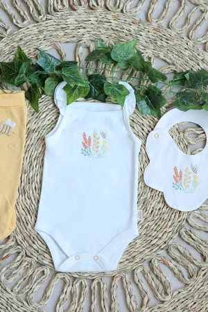 پیش بند دخترانه طرح فلورا