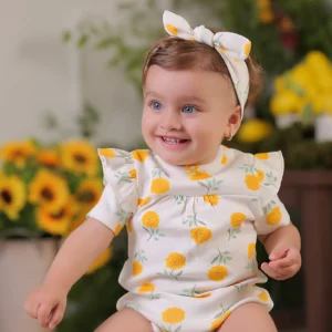 زیر دکمه دار کوتاه دخترانه طرح فلورا