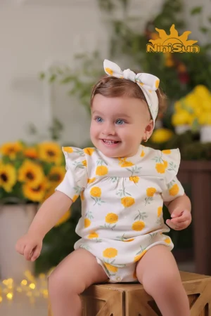 زیر دکمه دار کوتاه دخترانه طرح فلورا