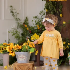 پیراهن دخترانه طرح فلورا