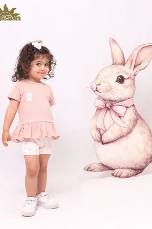 شلوارک دخترانه طرح هپی