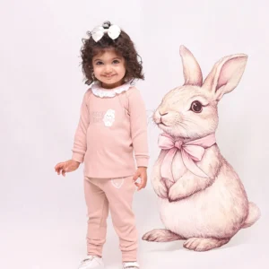 آستین بلند دخترانه طرح هپی