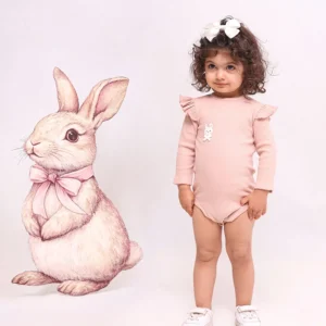 زیر دکمه دار بلند دخترانه طرح هپی