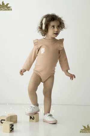 زیر دکمه دار بلند دخترانه طرح هپی نی نی سان