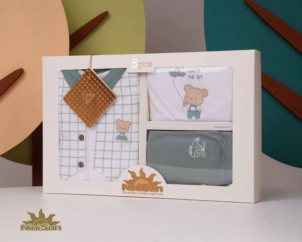 ست 5 تیکه جعبه ای خرس و فضا نی نی سان