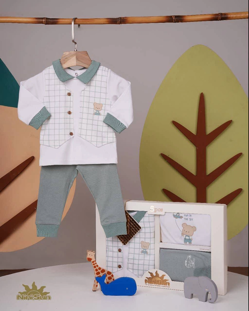 ست 5 تیکه جعبه ای خرس و فضا نی نی سان - تصویر 3