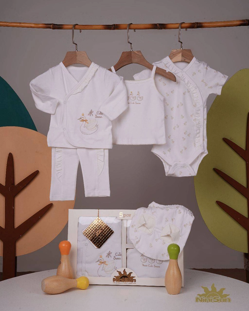 ست 5 تیکه جعبه ای طرح قو نی نی سان